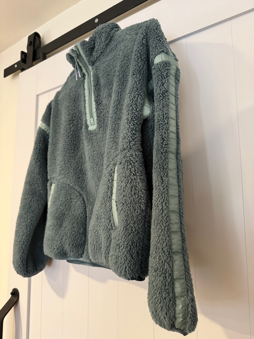 Athleta Girl - XL/14 Cozy Half-Zip Sherpa Pullover - Sage Green